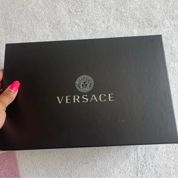 Versace Women’s La Medusa Faux Fur Slide 'Pale Pink' Size 41 - Picture 8 of 10